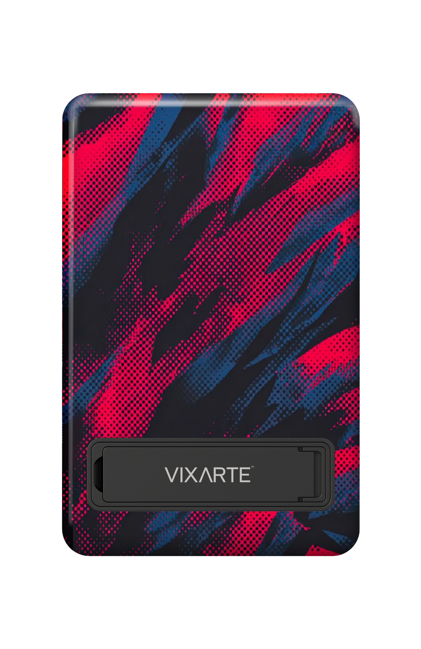 Wireless Charge Powerbank - Crimson -Blue Dot Waves 1