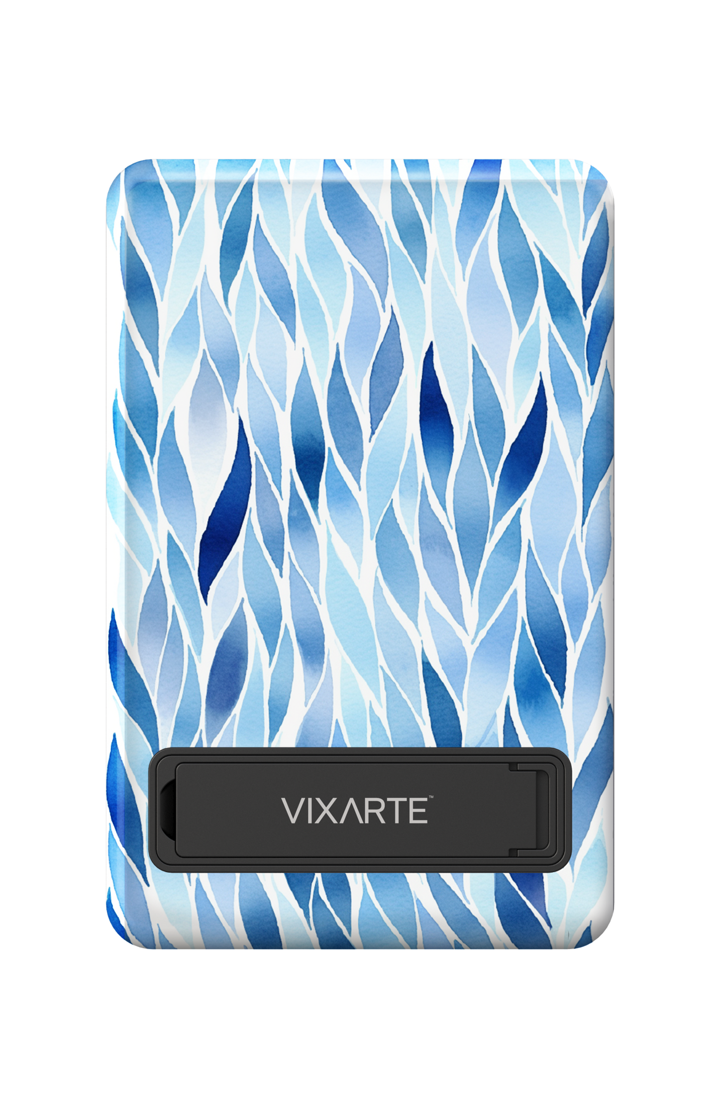 Wireless Charge Powerbank - Blue Watercolor Leaves 1