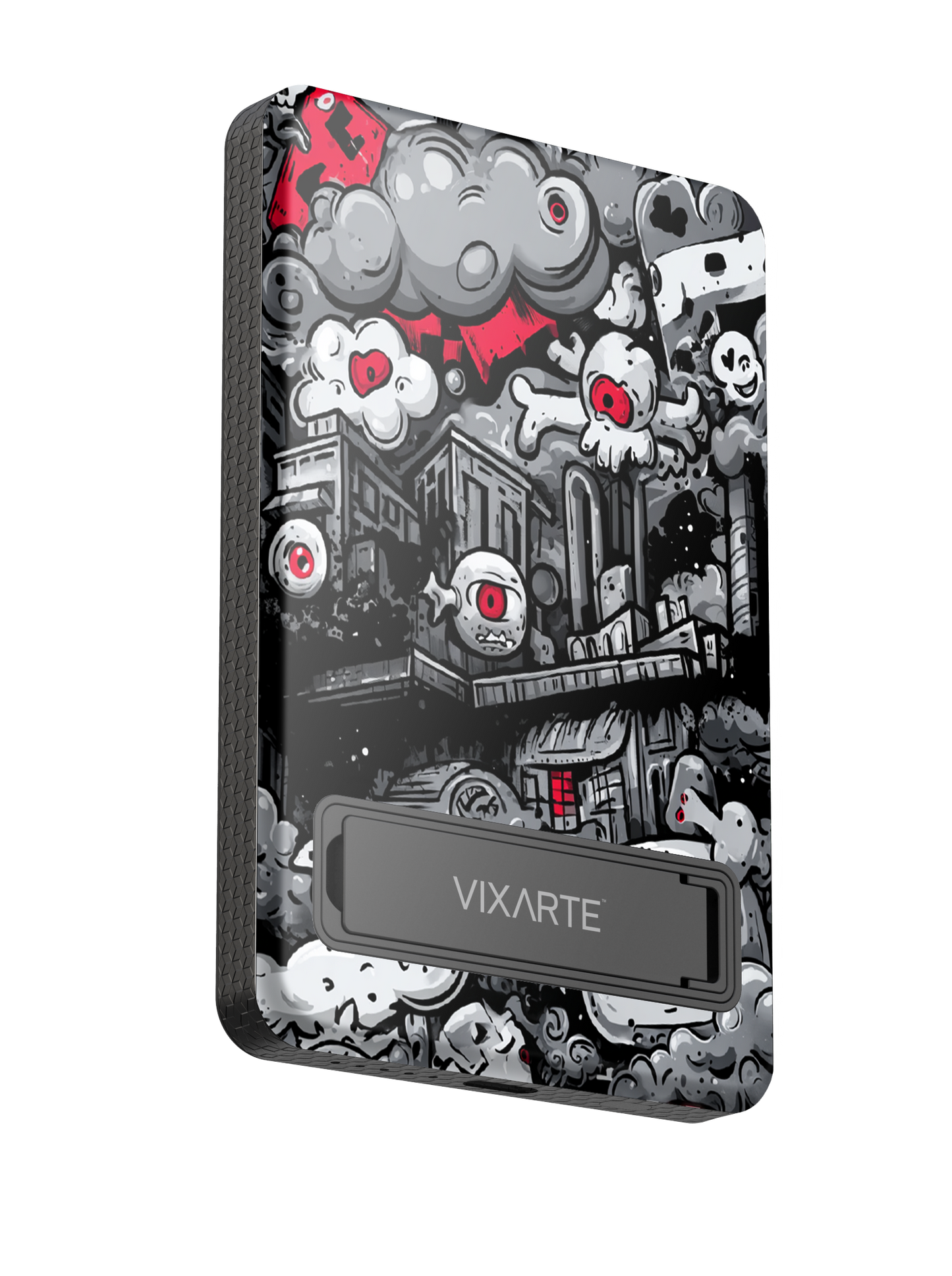 Wireless Charge Powerbank - Trendy grotesque city graffiti 1
