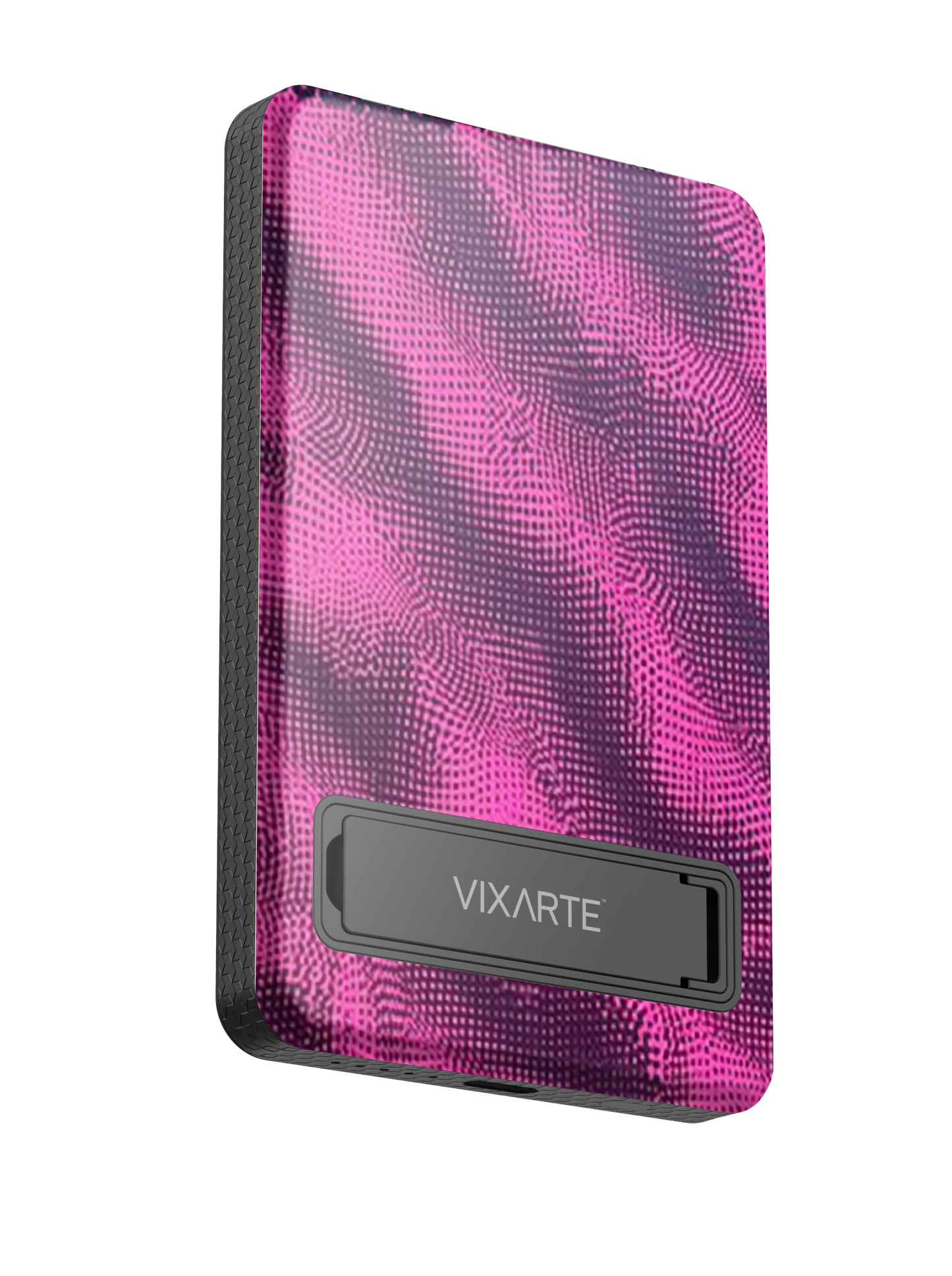 Wireless Charge Powerbank - Purple -Pink Surging Gridwork 1