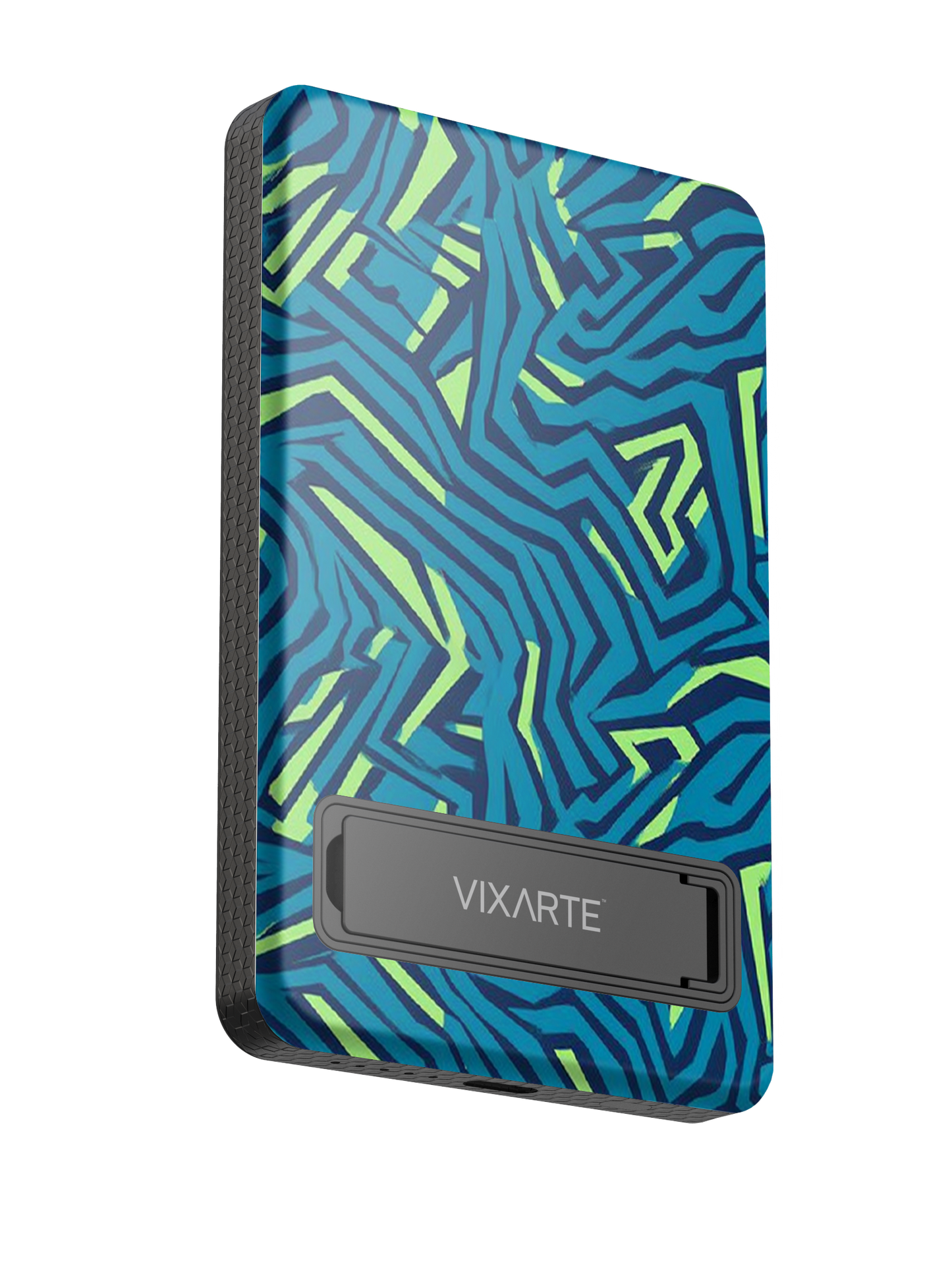 Wireless Charge Powerbank - Blue-Strands Fluorescence 1