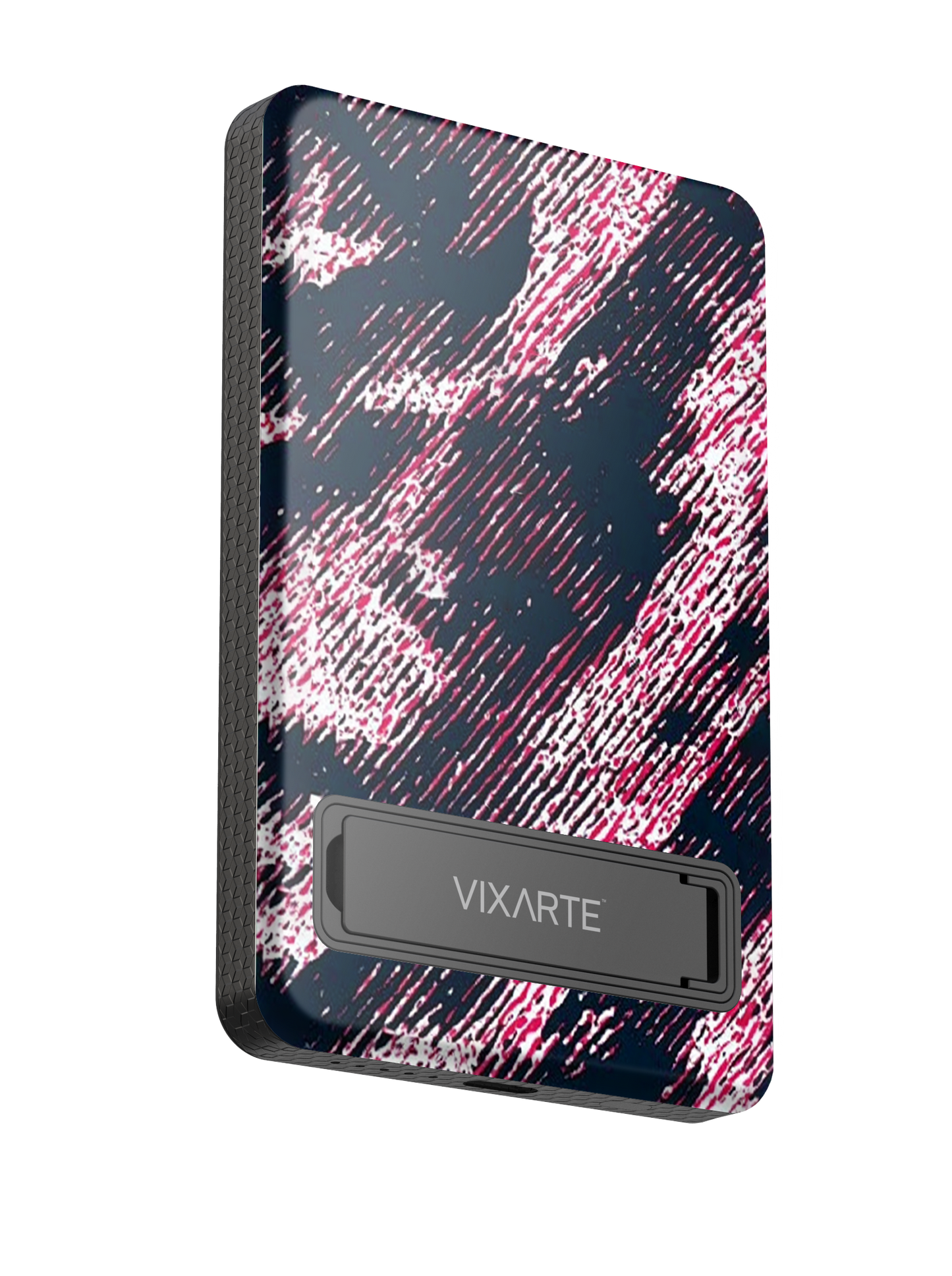Wireless Charge Powerbank - Pink-Ink Texture 1