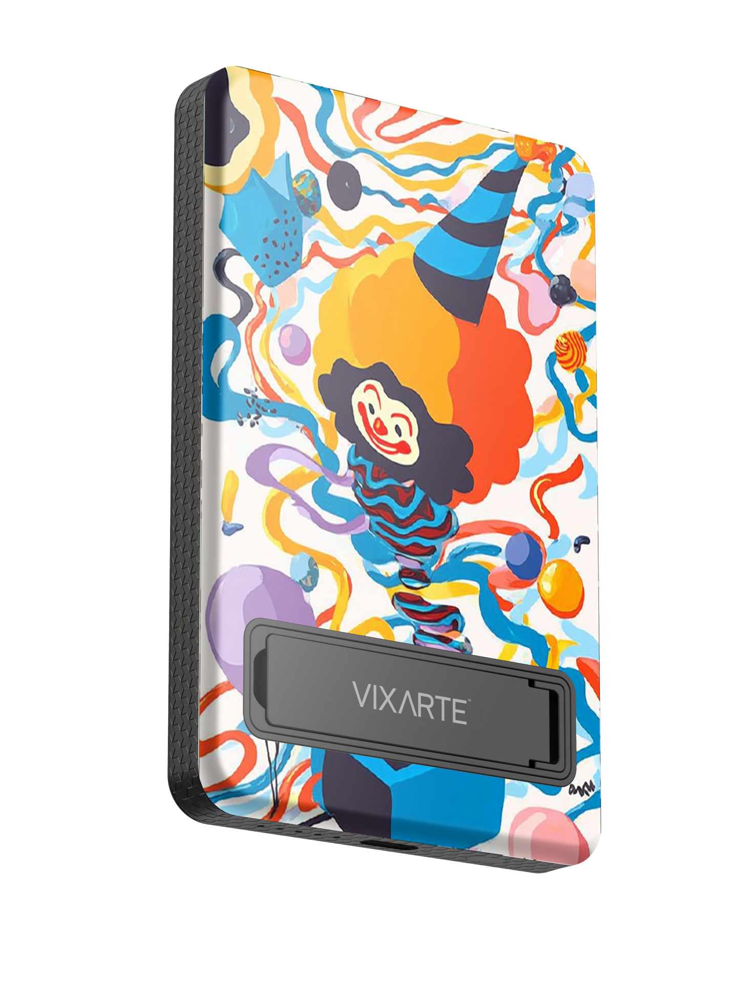 Wireless Charge Powerbank - Clown in Color Waves 1
