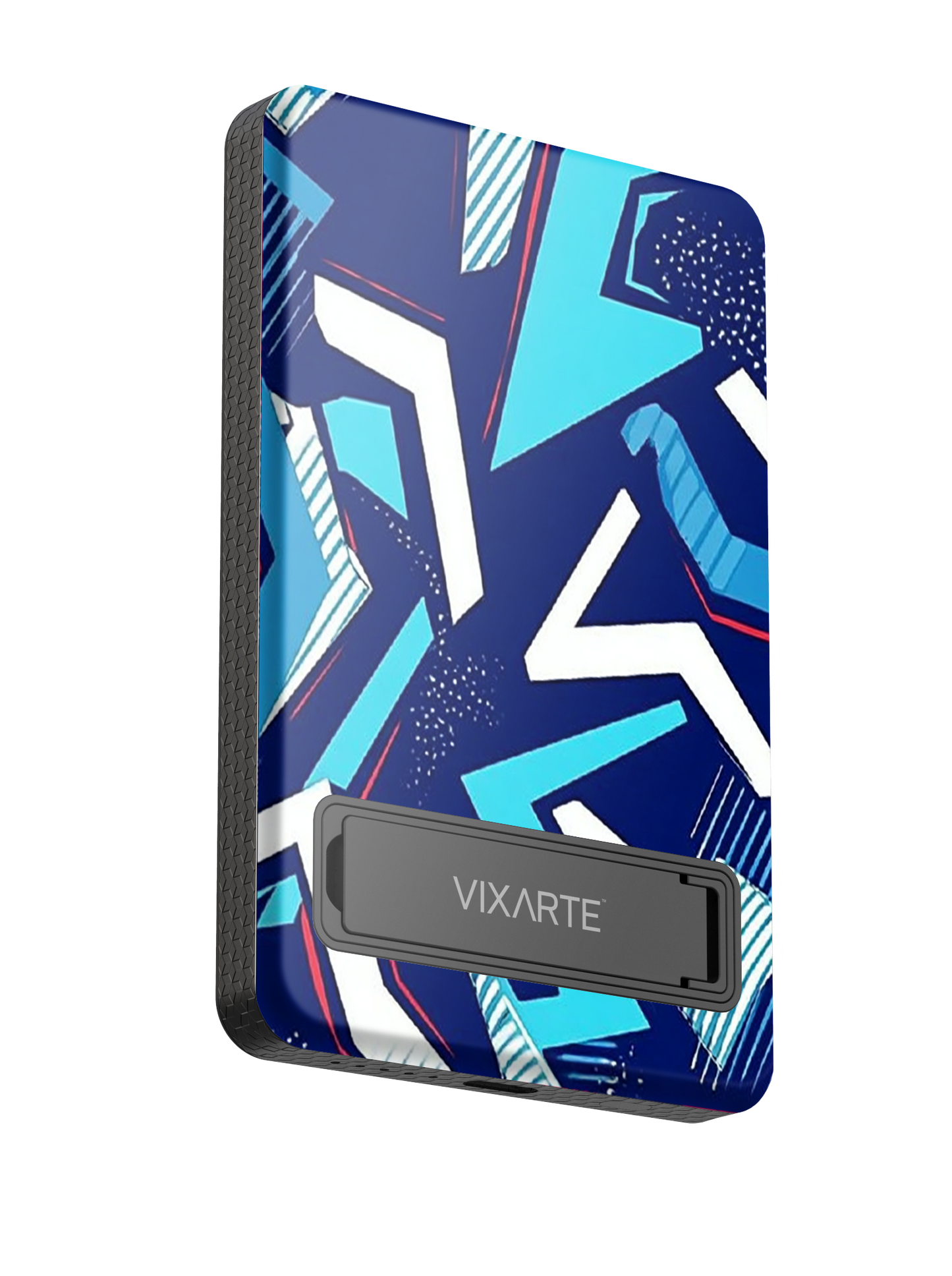 Wireless Charge Powerbank - Indigo - White Sharp Edges 1