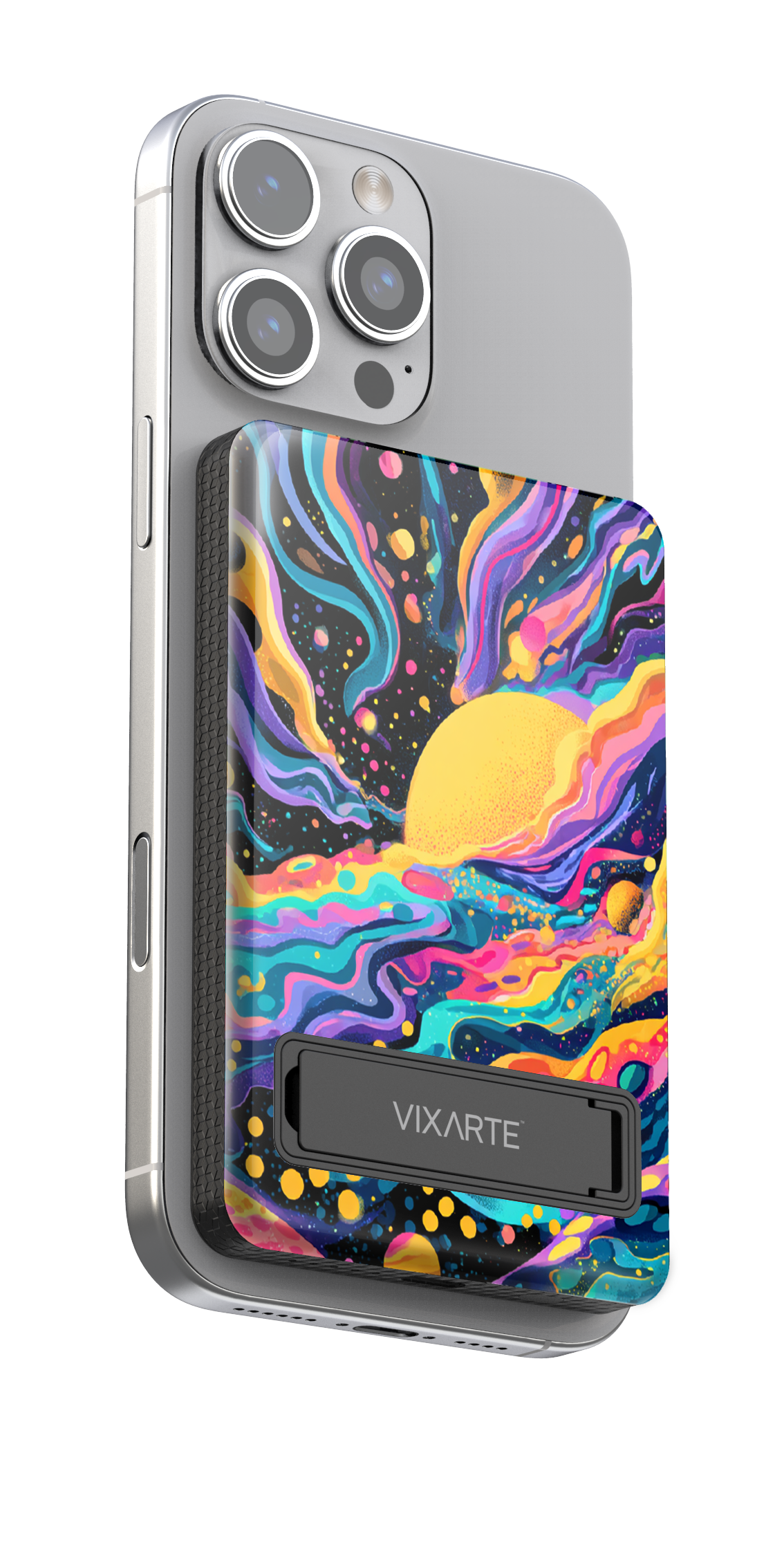 Wireless Charge Powerbank - Dreamy Cosmic Fluid Illustration 1