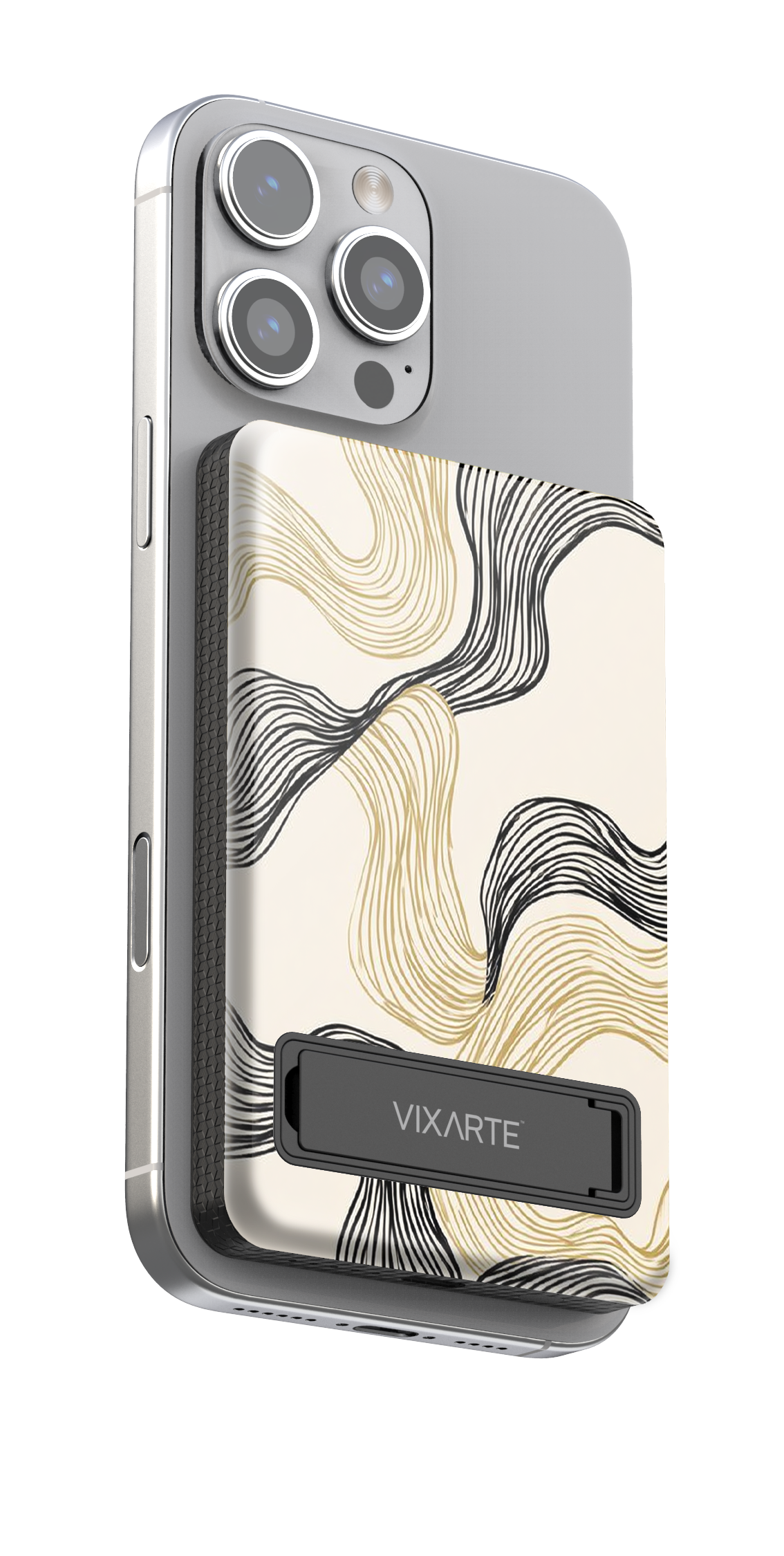 Wireless Charge Powerbank - Abstract modern-style line 1