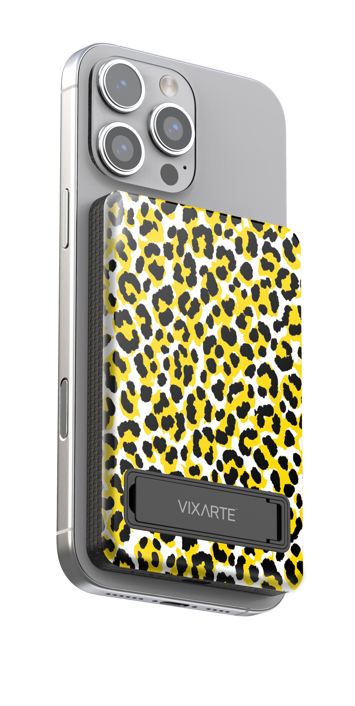 Wireless Charge Powerbank - yellow leopard print 1
