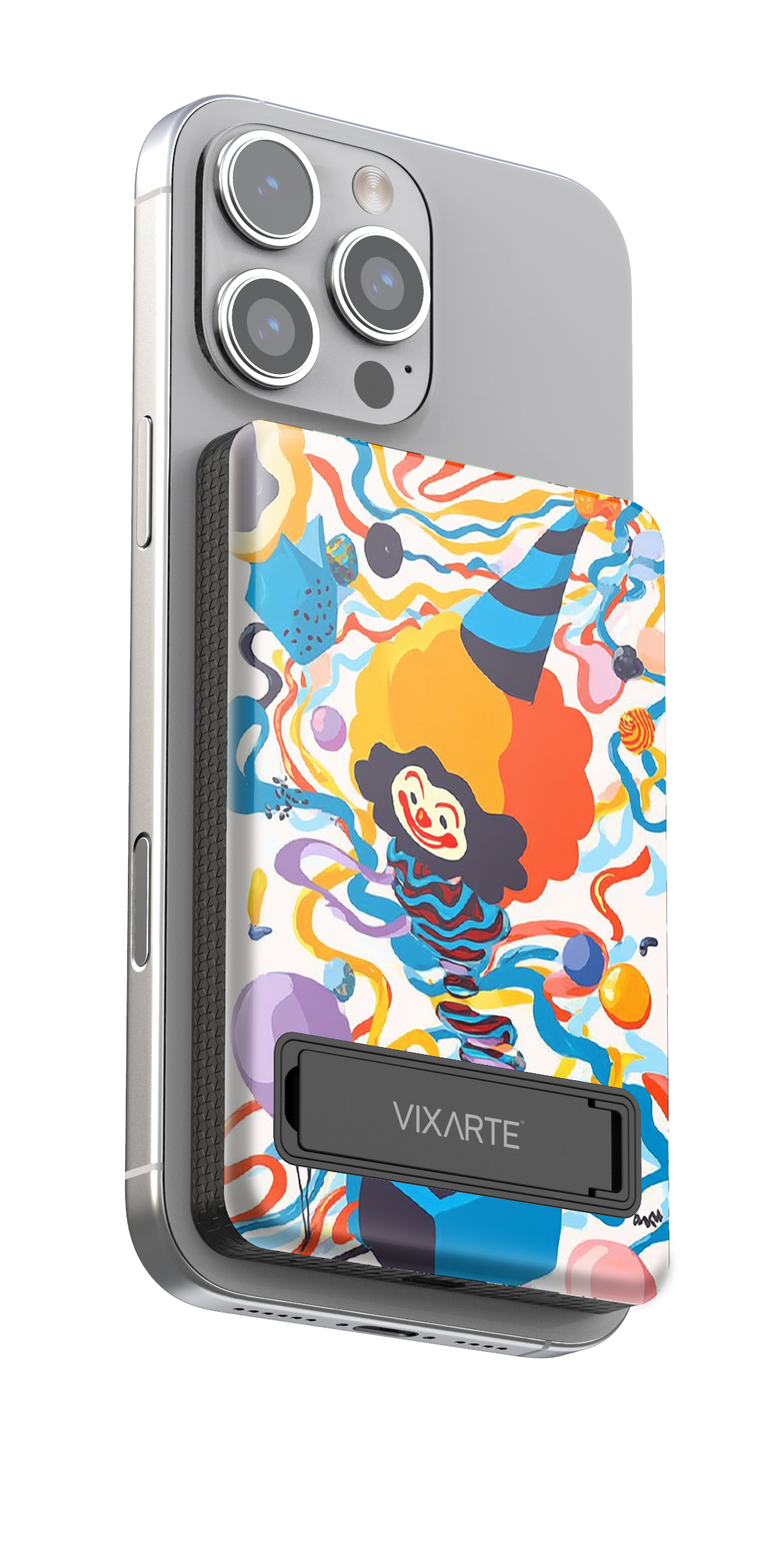 Wireless Charge Powerbank - Clown in Color Waves 1