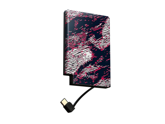 Nano Charge Powerbank - Red Abstract striped patte 1