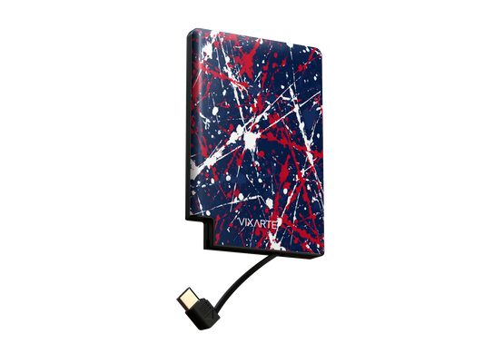 Nano Charge Powerbank - red splash-ink 1