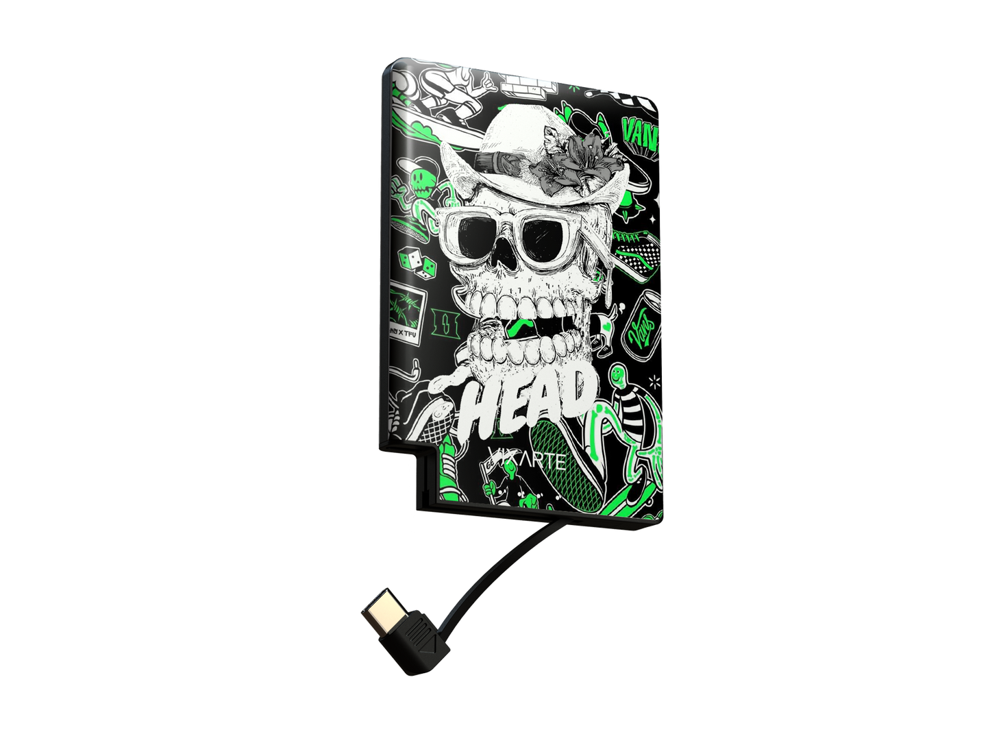 Nano Charge Powerbank - Western Cowboy Skull 1