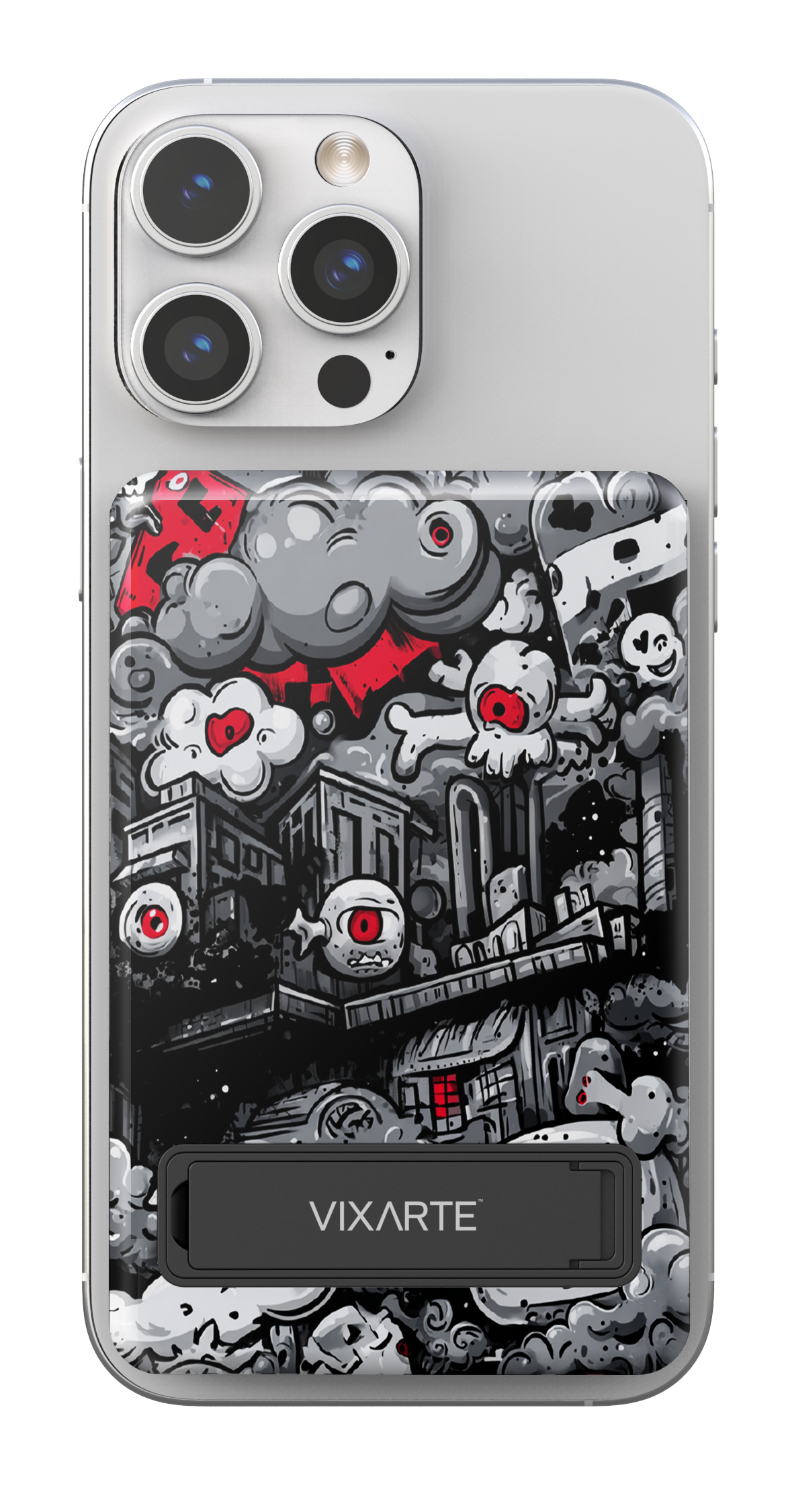 Wireless Charge Powerbank - Trendy grotesque city graffiti 1