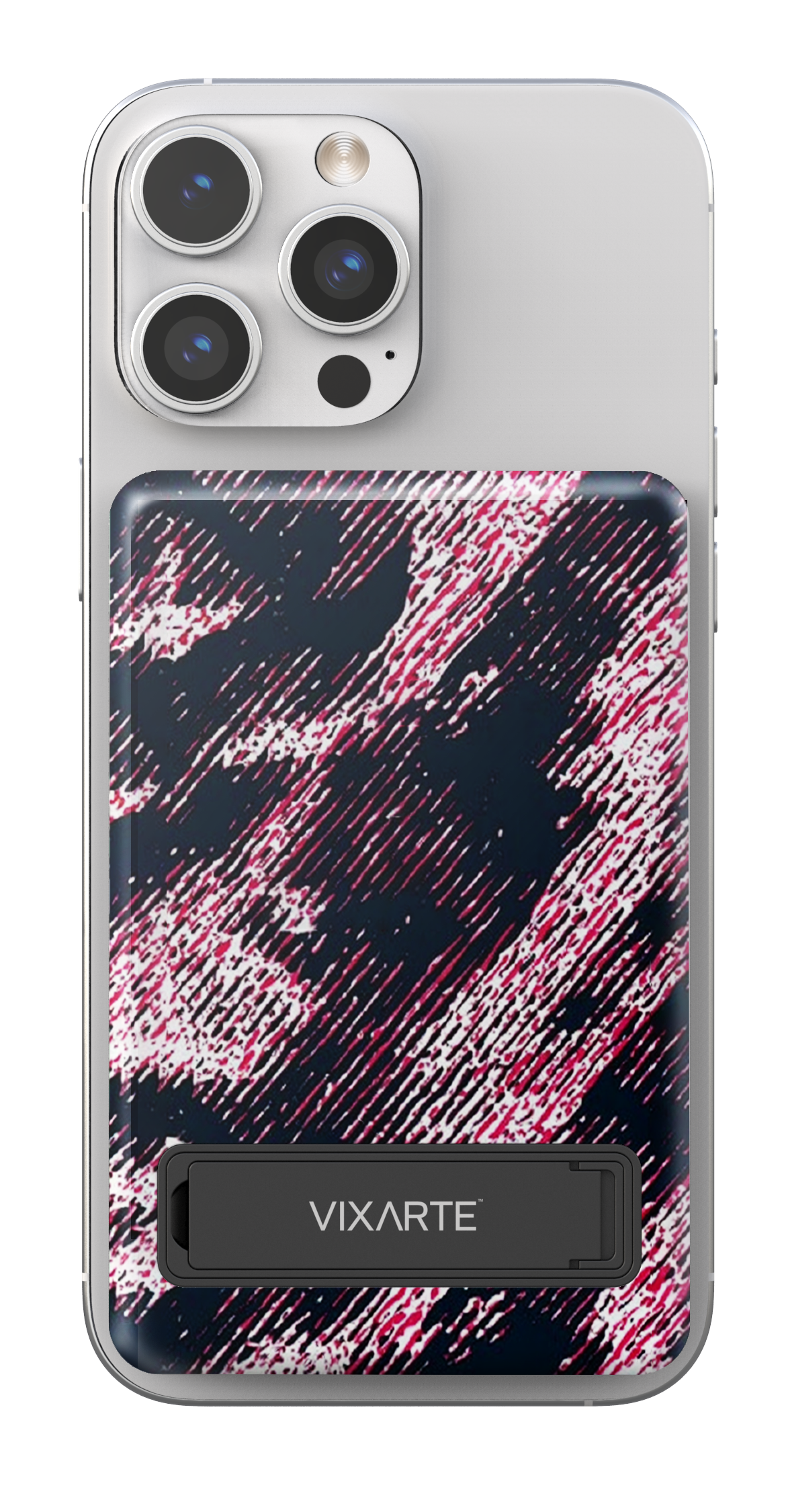 Wireless Charge Powerbank - Pink-Ink Texture 1