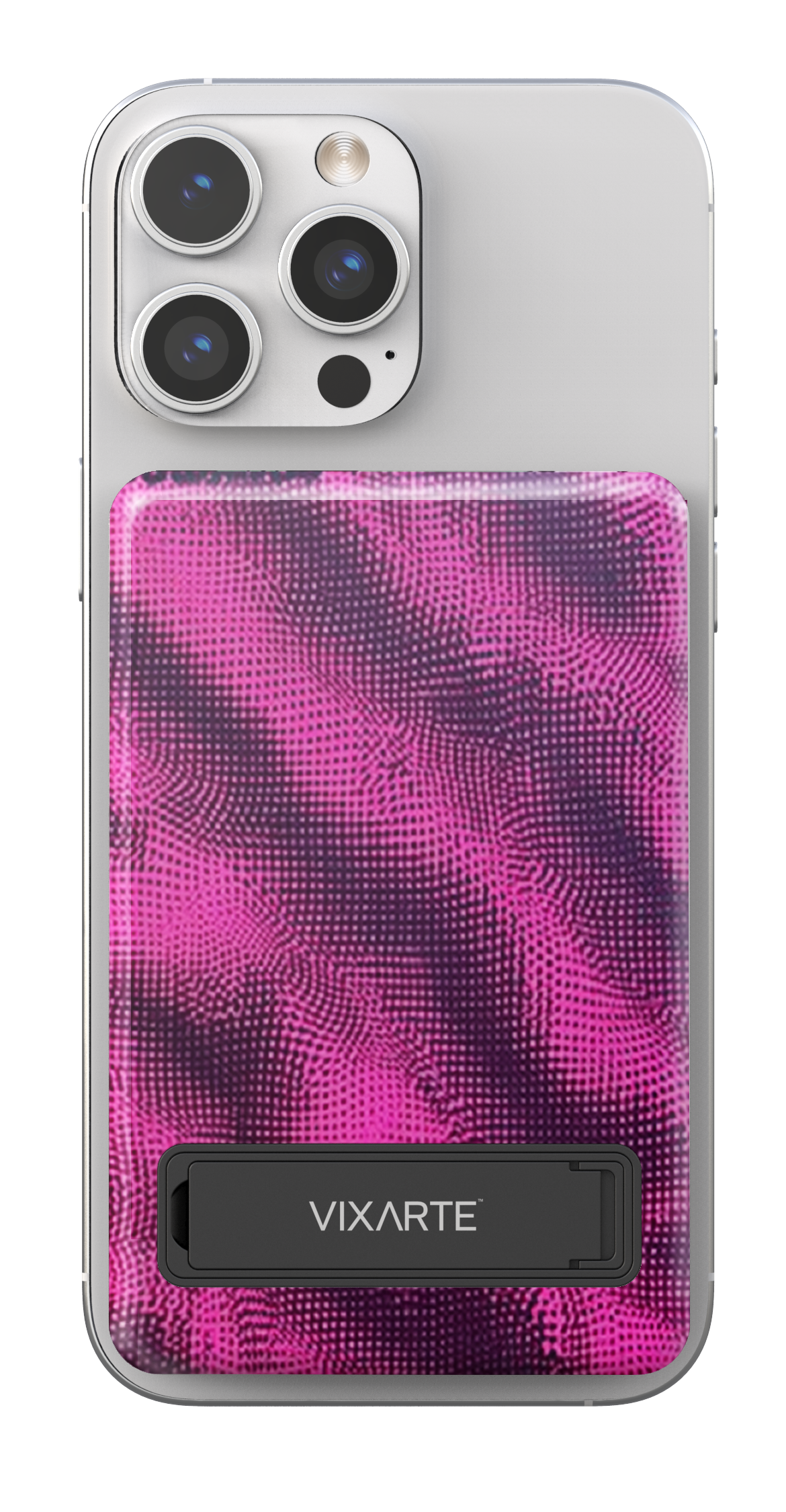 Wireless Charge Powerbank - Purple -Pink Surging Gridwork 1