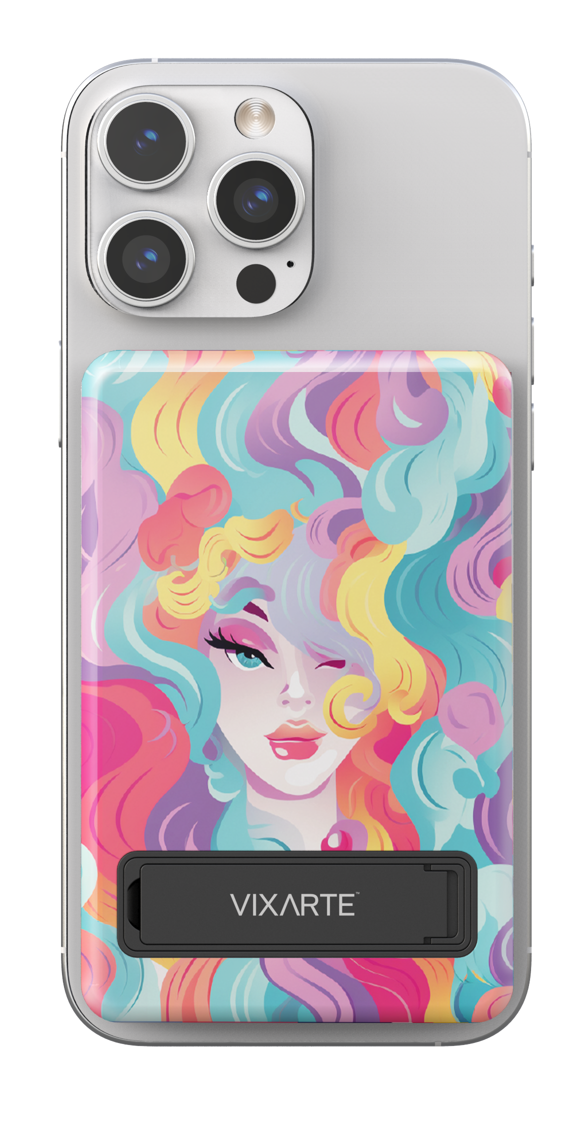 Wireless Charge Powerbank -Rainbow Curly Girl 1