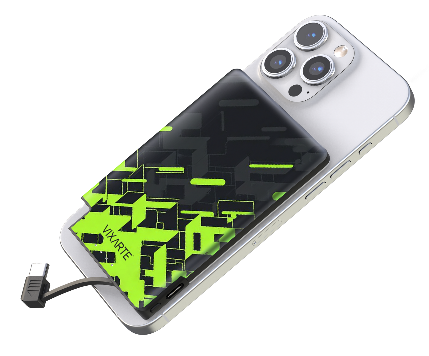 Nano Charge Powerbank - Technological Abstract Geometric Figures 1