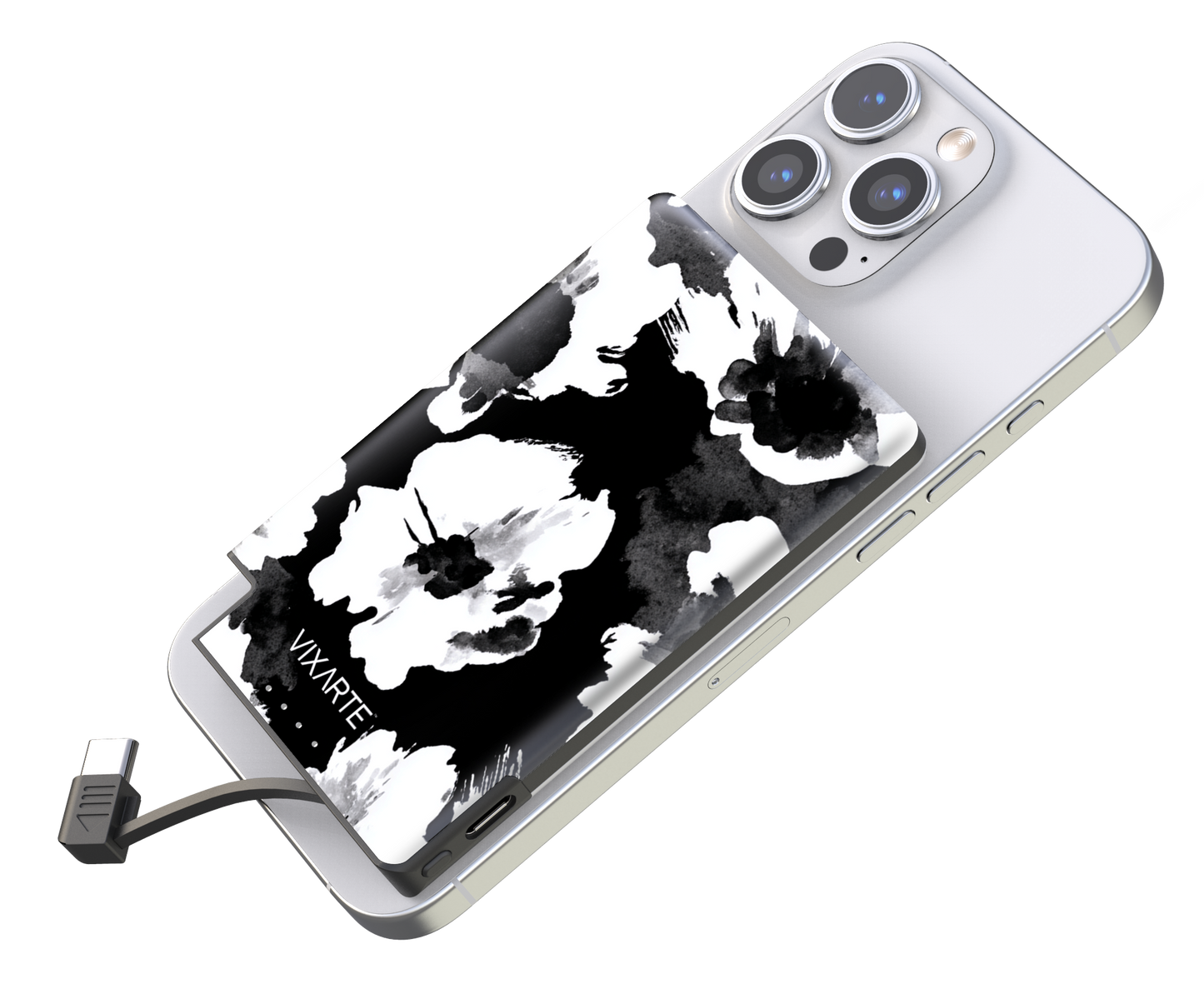 Nano Charge Powerbank - Ink Flowers 1