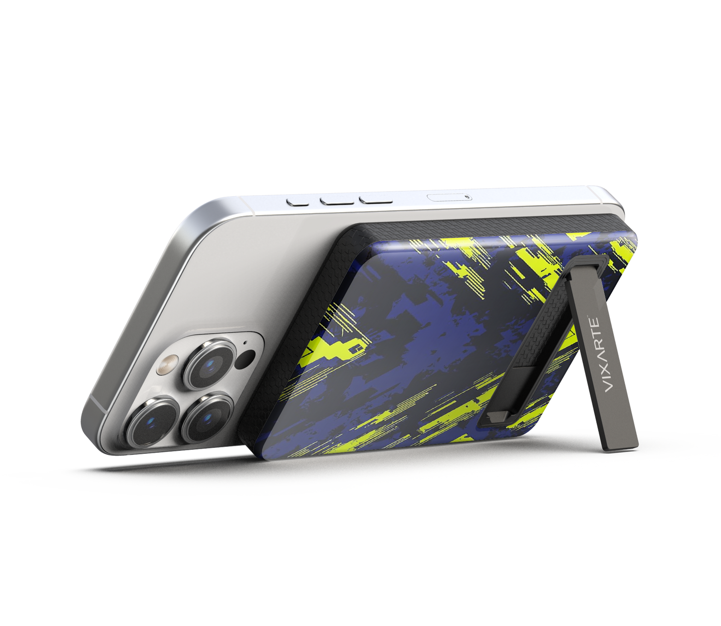 Wireless Charge Powerbank - Cyberpunk colorful geometric 1