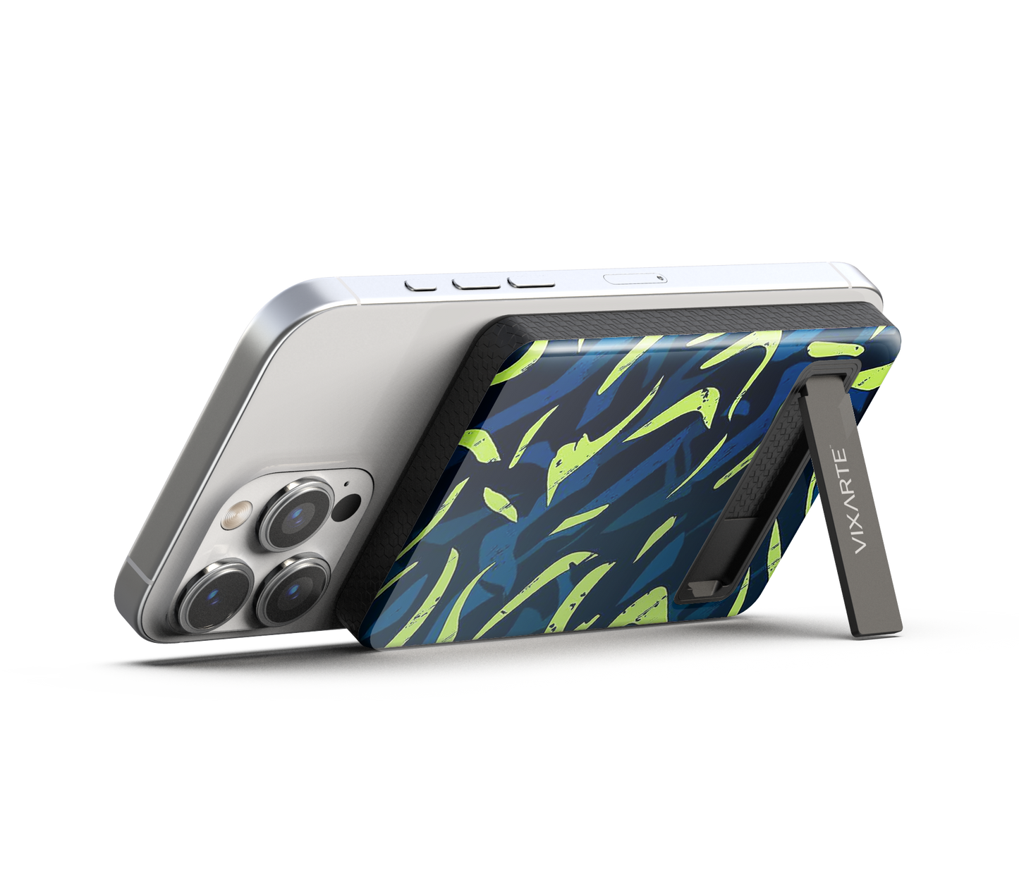 Wireless Charge Powerbank - Blue -Stranded Fluorescent Traces 1