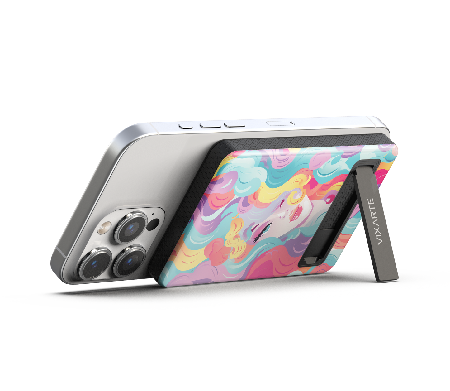 Wireless Charge Powerbank -Rainbow Curly Girl 1