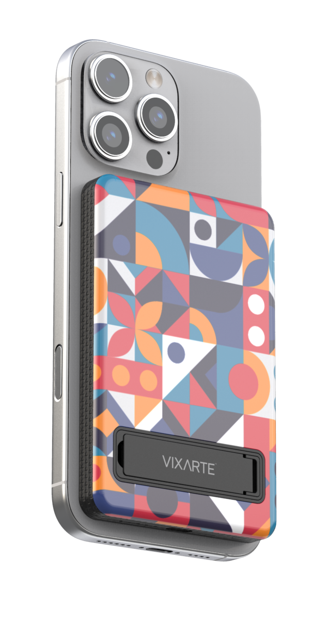 Wireless Charge Powerbank - Geomatric Blue