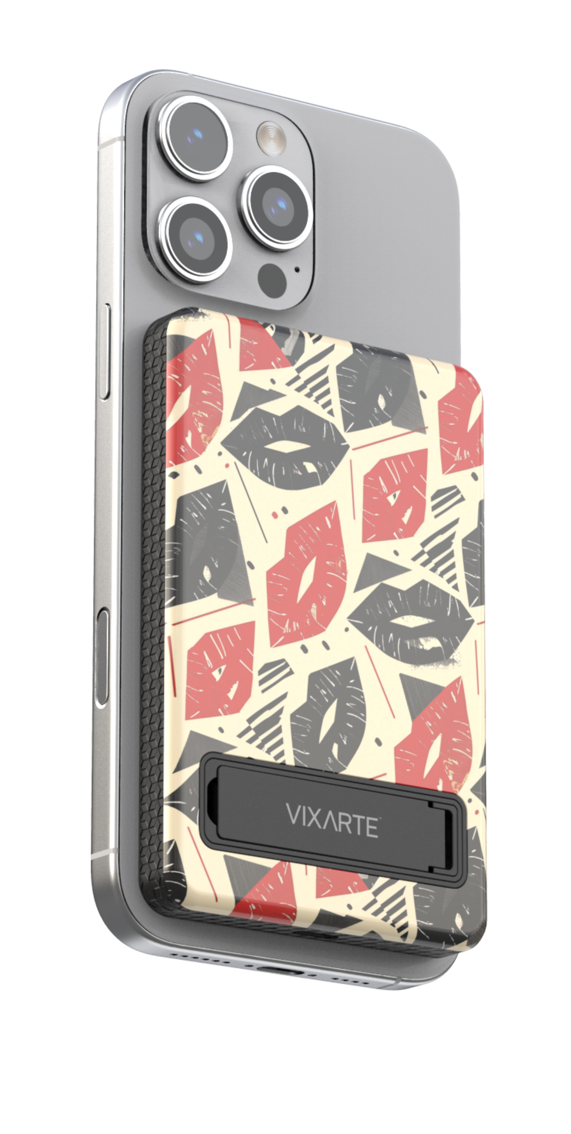Wireless Charge Powerbank - Geomatric Hot Lips