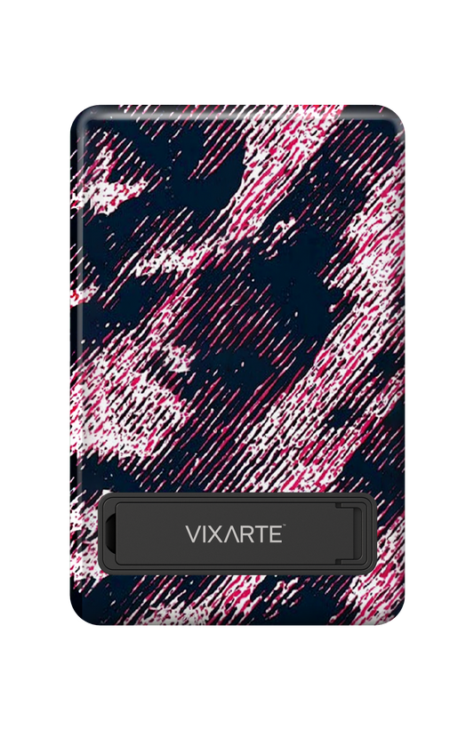 Wireless Charge Powerbank - Pink-Ink Texture 1