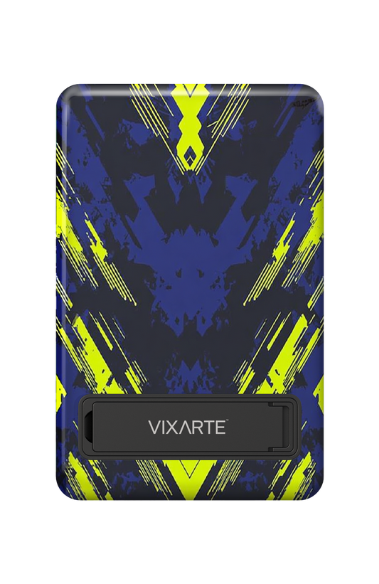 Wireless Charge Powerbank - Cyberpunk colorful geometric 1