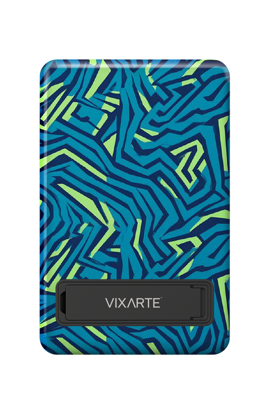 Wireless Charge Powerbank - Blue-Strands Fluorescence 1