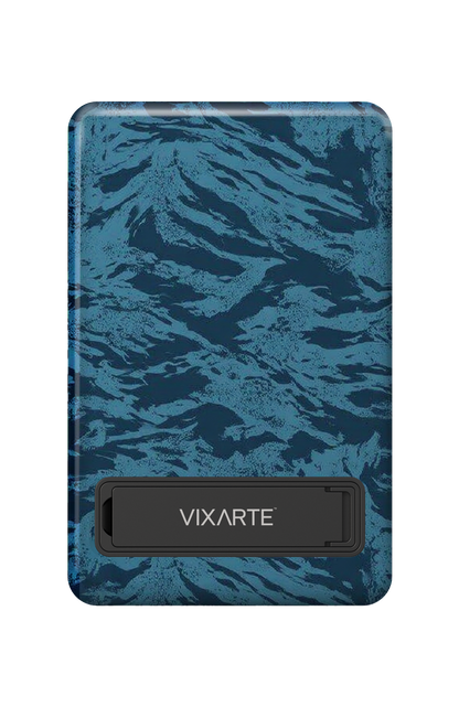 Wireless Charge Powerbank - Dusky -Blue Woven Texture 1