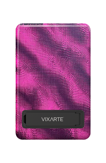 Wireless Charge Powerbank - Purple -Pink Surging Gridwork 1