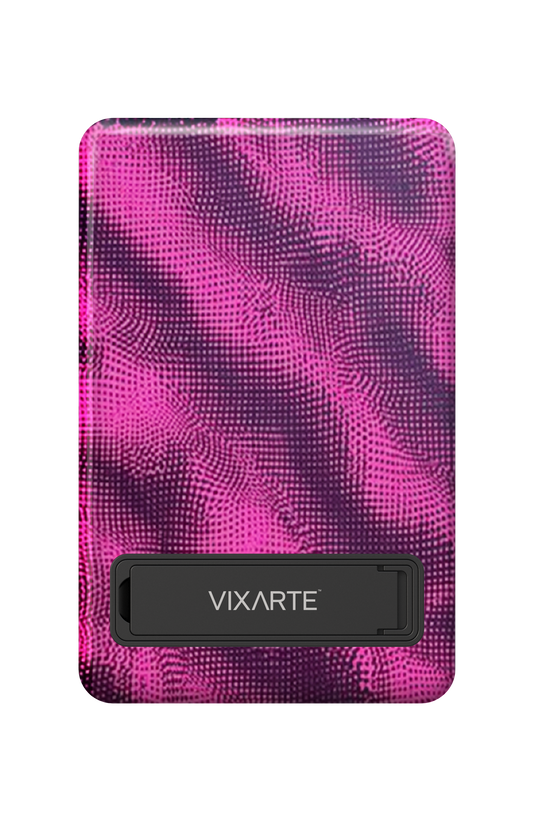 Wireless Charge Powerbank - Purple -Pink Surging Gridwork 1