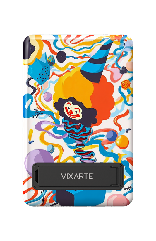 Wireless Charge Powerbank - Clown in Color Waves 1