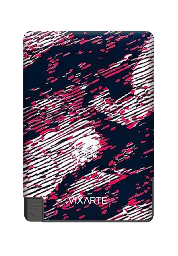 Nano Charge Powerbank - Red Abstract striped patte 1