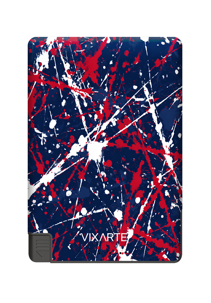 Nano Charge Powerbank - red splash-ink 1