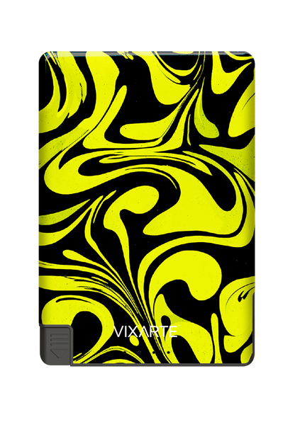 Nano Charge Powerbank - Black and Yellow Water Ripples 1