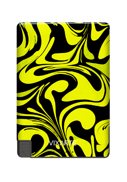 Nano Charge Powerbank - Black and Yellow Water Ripples 1
