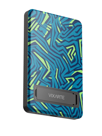 Wireless Charge Powerbank - Blue-Strands Fluorescence 1