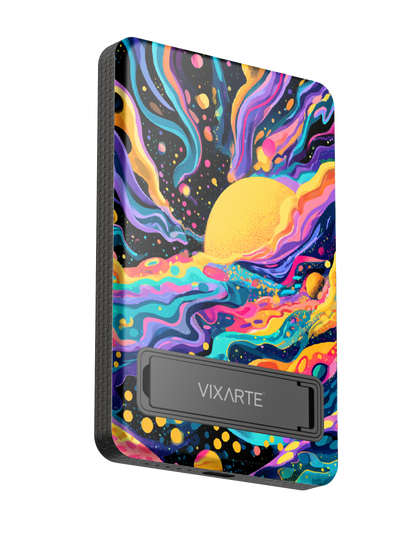 Wireless Charge Powerbank - Dreamy Cosmic Fluid Illustration 1