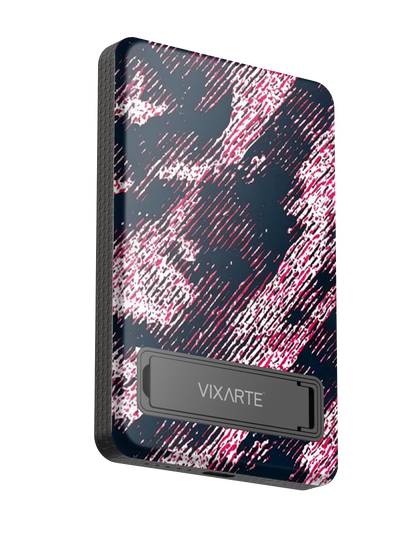 Wireless Charge Powerbank - Pink-Ink Texture 1