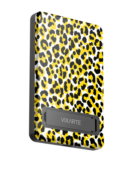 Wireless Charge Powerbank - yellow leopard print 1