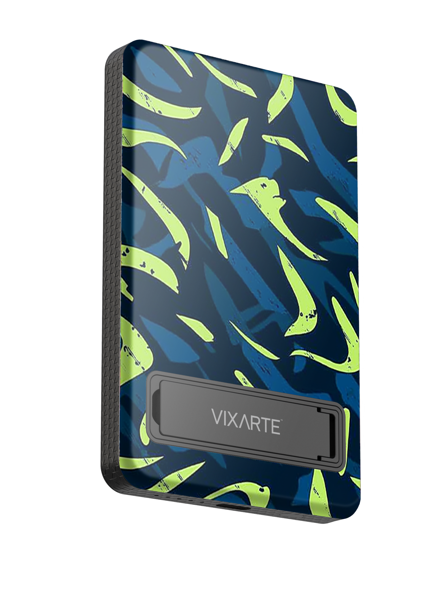 Wireless Charge Powerbank - Blue -Stranded Fluorescent Traces 1