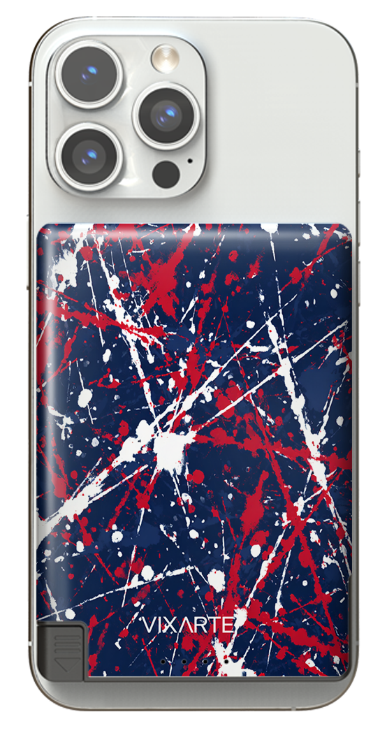 Nano Charge Powerbank - red splash-ink 1