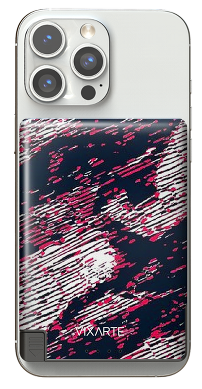 Nano Charge Powerbank - Red Abstract striped patte 1