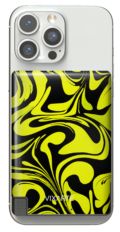 Nano Charge Powerbank - Black and Yellow Water Ripples 1