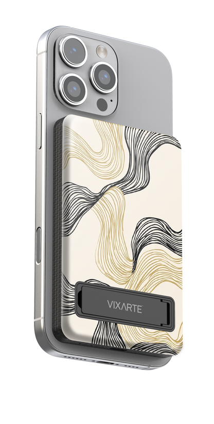 Wireless Charge Powerbank - Abstract modern-style line 1