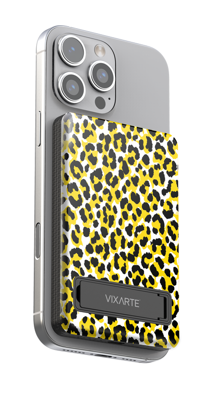 Wireless Charge Powerbank - yellow leopard print 1