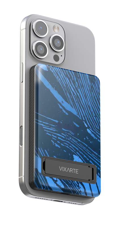 Wireless Charge Powerbank - Blue Threads 1