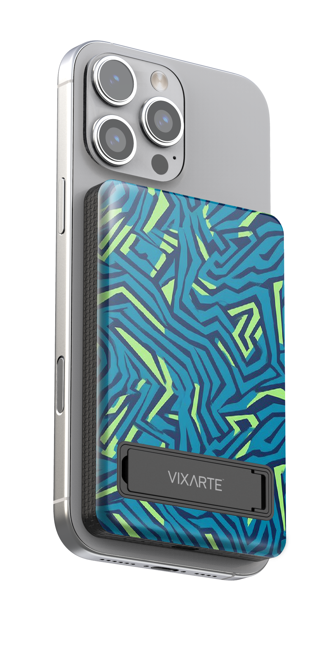 Wireless Charge Powerbank - Blue-Strands Fluorescence 1