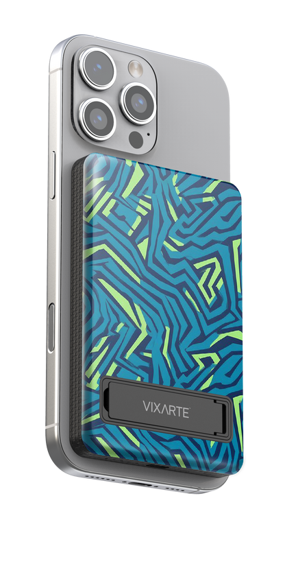 Wireless Charge Powerbank - Blue-Strands Fluorescence 1